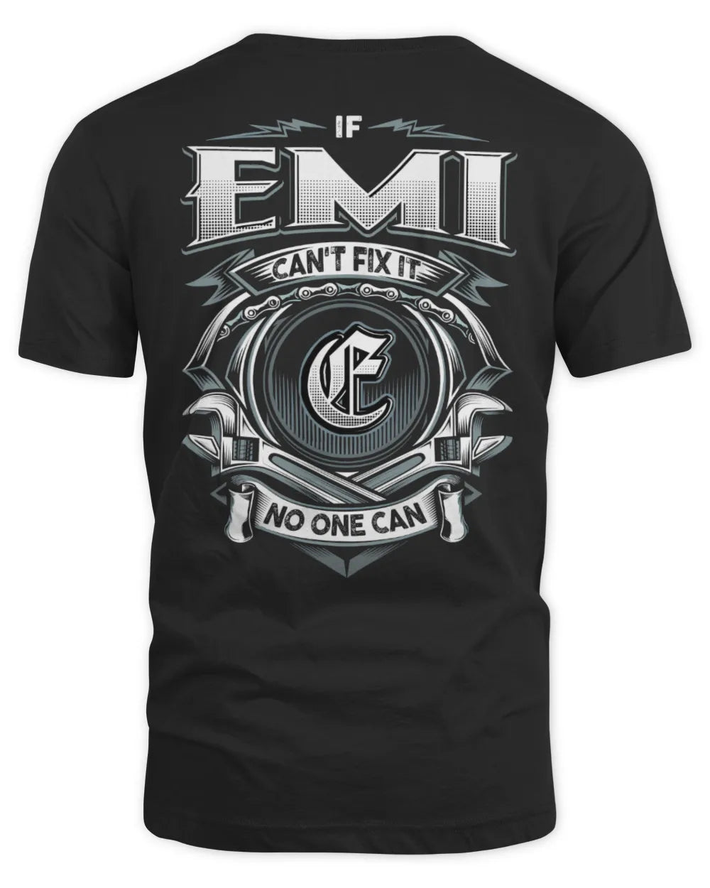 EMI AP81-K4-626 - Personalized Ahmed Quote Apparel “If Ahmed Can't Fix It, No One Can” - Unisex Standard T-Shirt - Black