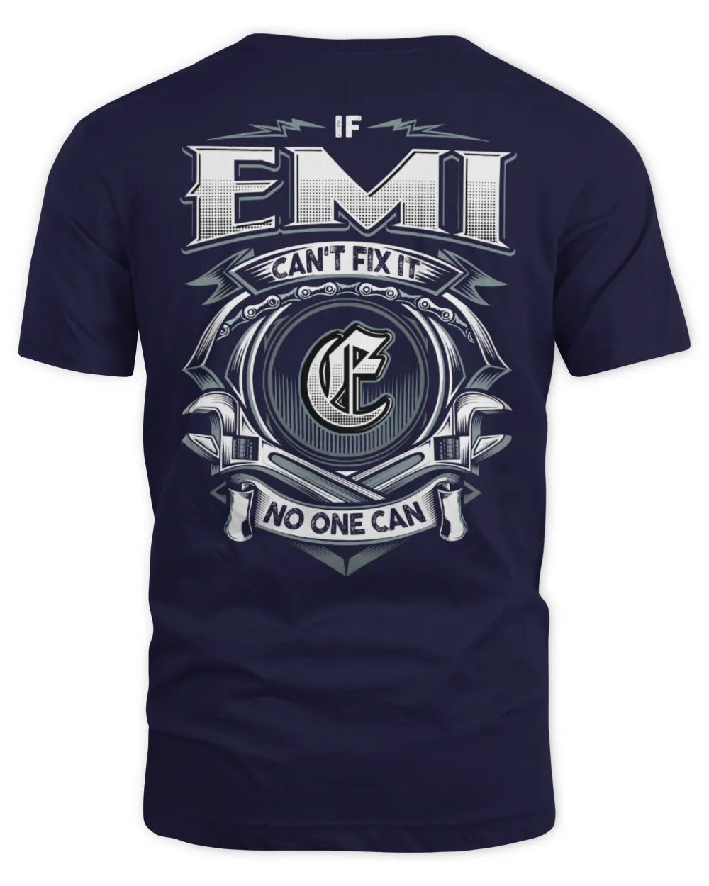 EMI AP81-K4-626 - Personalized Ahmed Quote Apparel “If Ahmed Can't Fix It, No One Can” - Unisex Standard T-Shirt - Navy