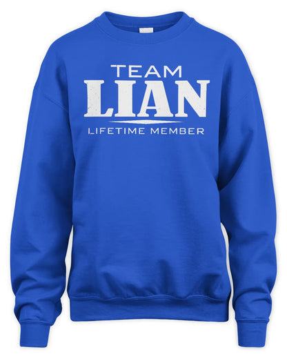 LIAN BL62-K4-128 - Personalized “Team NAME Lifetime Member” - Unisex Sweatshirt - Royal