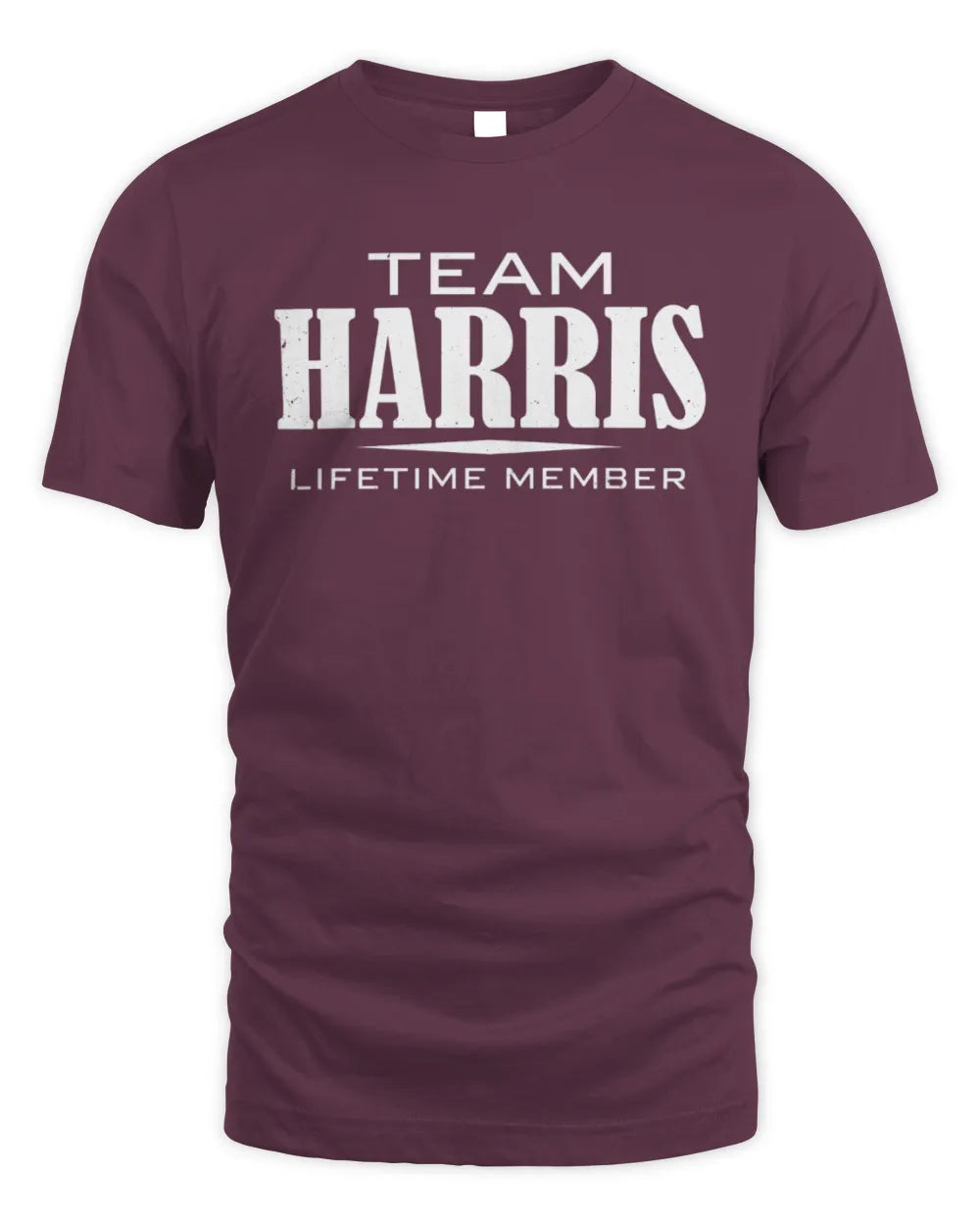 HARRIS BL62-K4-128 - Personalized “Team NAME Lifetime Member” - Unisex Standard T-Shirt - Maroon