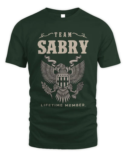 SABRY TP06-K82 – Personalized Classic Style Apparel “Team NAME Lifetime Member” - Unisex Standard T-Shirt - Forest Green