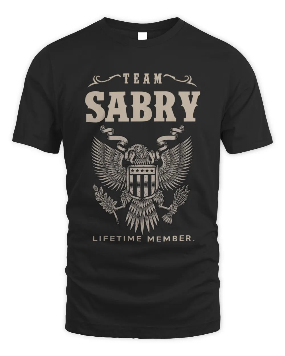 SABRY TP06-K82 – Personalized Classic Style Apparel “Team NAME Lifetime Member” - Unisex Standard T-Shirt - Black