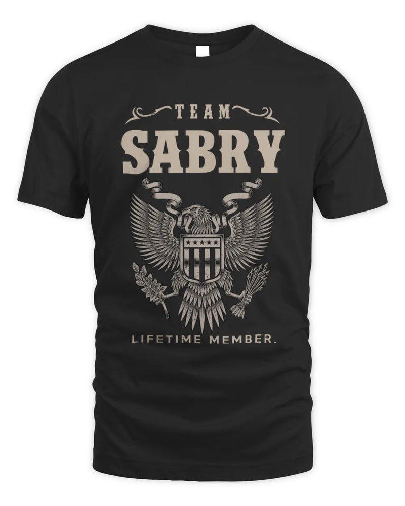 SABRY TP06-K82 – Personalized Classic Style Apparel “Team NAME Lifetime Member” - Unisex Standard T-Shirt - Black