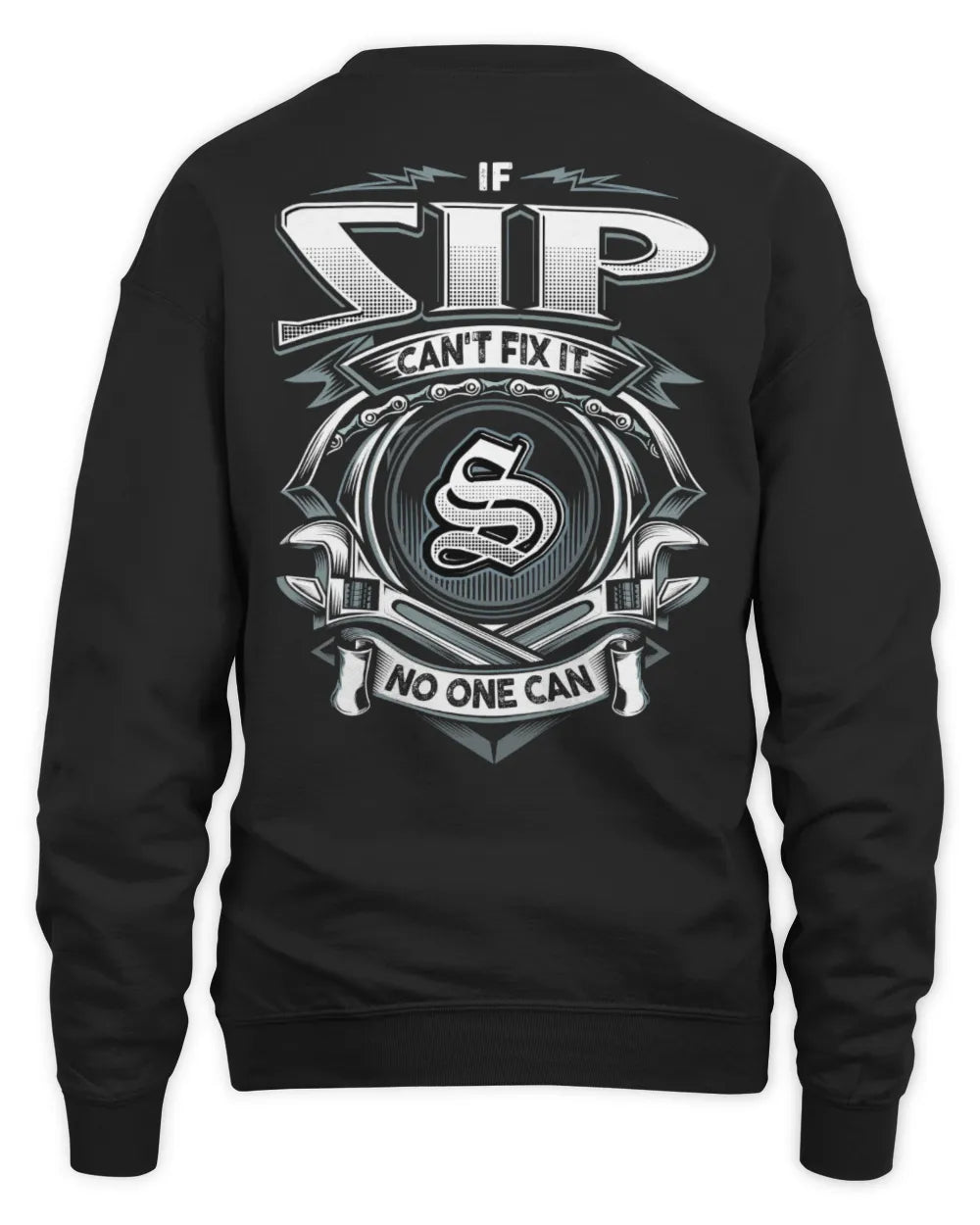 IBARRA AP81-K4-626 - Personalized Ahmed Quote Apparel “If Ahmed Can't Fix It, No One Can” - Unisex Sweatshirt - Black