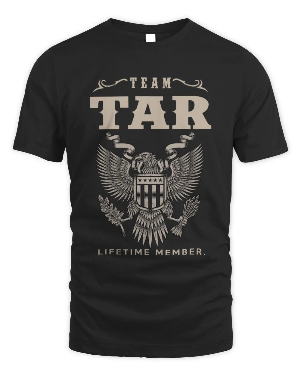 TAR TP06-K82 – Personalized Classic Style Apparel “Team NAME Lifetime Member” - Unisex Standard T-Shirt - Black