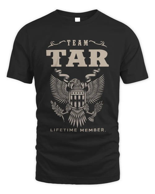 TAR TP06-K82 – Personalized Classic Style Apparel “Team NAME Lifetime Member” - Unisex Standard T-Shirt - Black