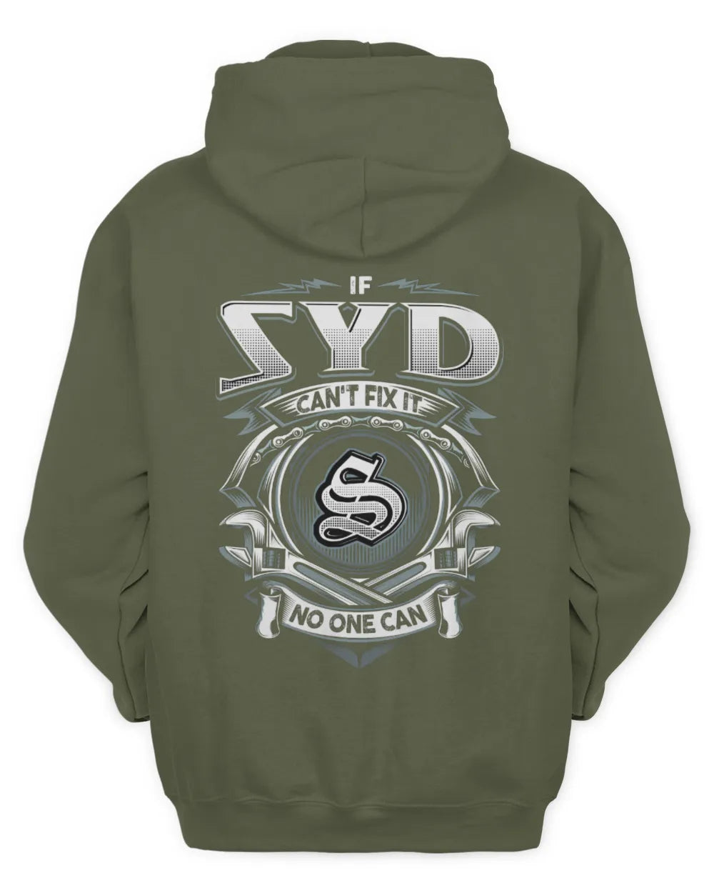 SYD AP81-K4-626 - Personalized Ahmed Quote Apparel “If Ahmed Can't Fix It, No One Can” - Unisex Hoodie - Military Green