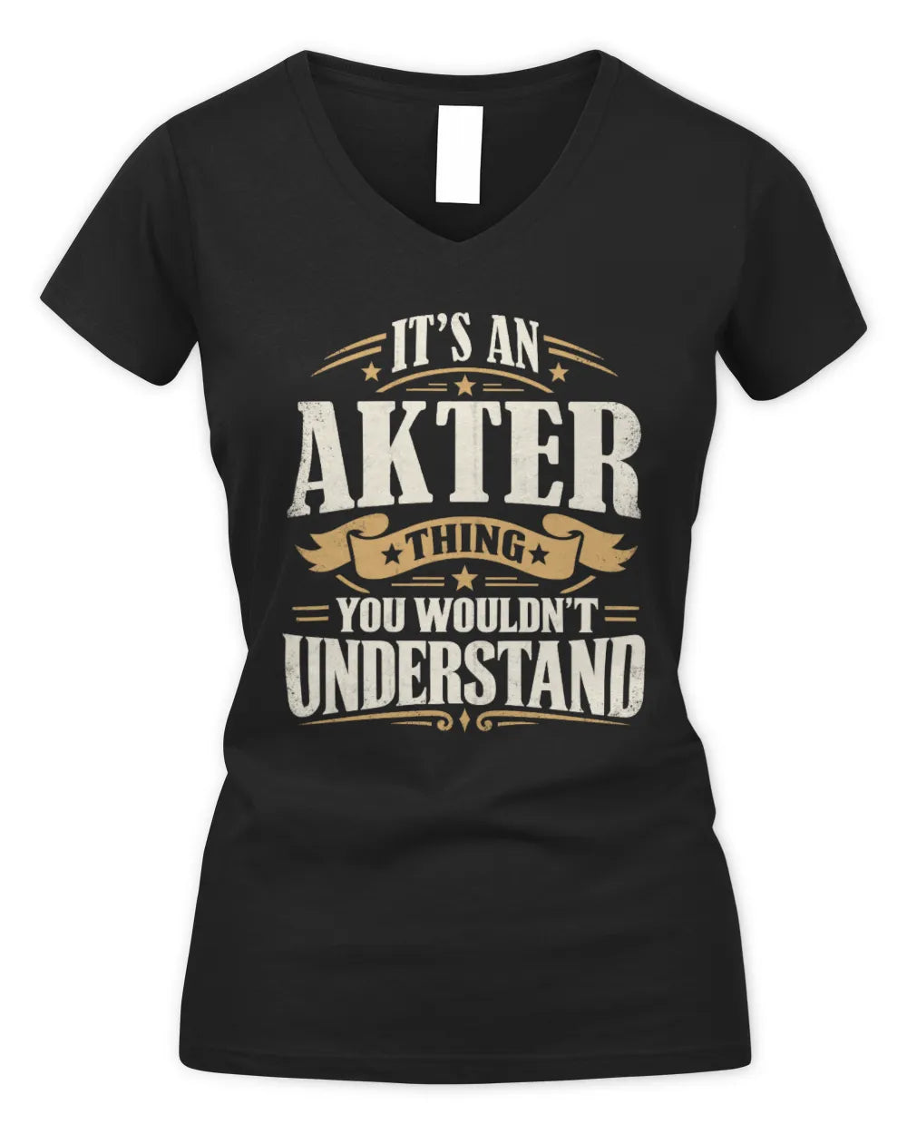 AKTER P08 TH51 - Personalized “It’s a/an [NAME] Thing – You Wouldn’t Understand” Shirt - Women's V-Neck T-Shirt - Black