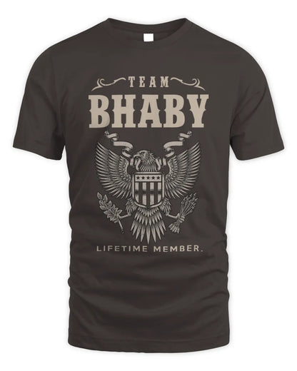 BHABY TP06-K82 – Personalized Classic Style Apparel “Team NAME Lifetime Member” - Unisex Standard T-Shirt - Dark Chocolate