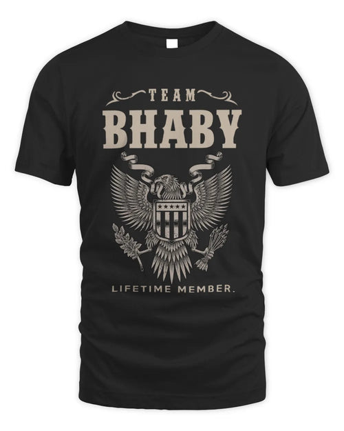BHABY TP06-K82 – Personalized Classic Style Apparel “Team NAME Lifetime Member” - Unisex Standard T-Shirt - Black