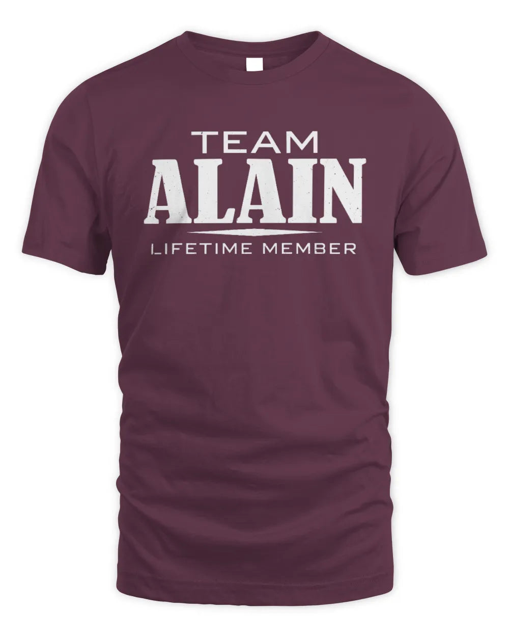 ALAIN BL62-K4-128 - Personalized “Team NAME Lifetime Member” - Unisex Standard T-Shirt - Maroon