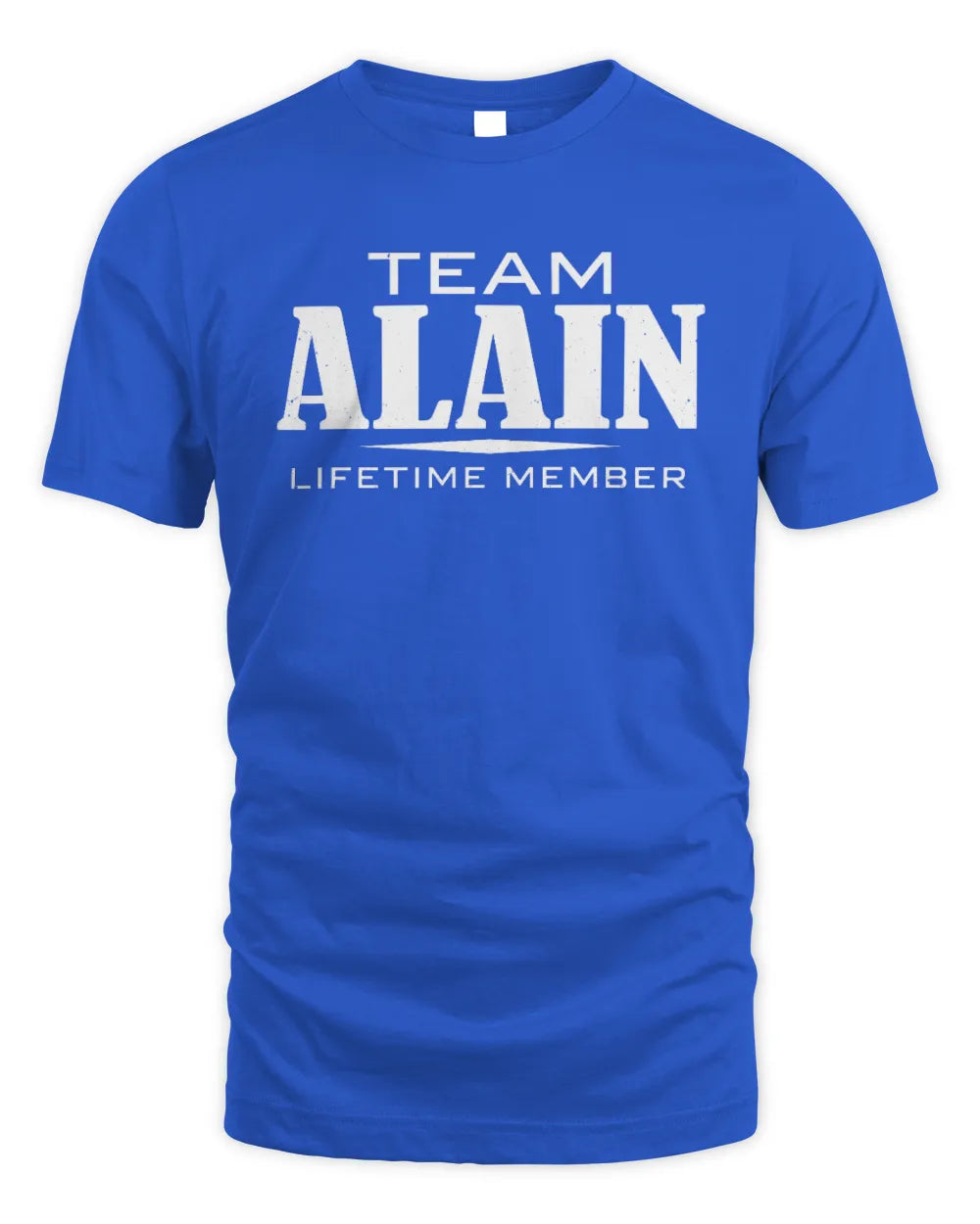 ALAIN BL62-K4-128 - Personalized “Team NAME Lifetime Member” - Unisex Standard T-Shirt - Royal
