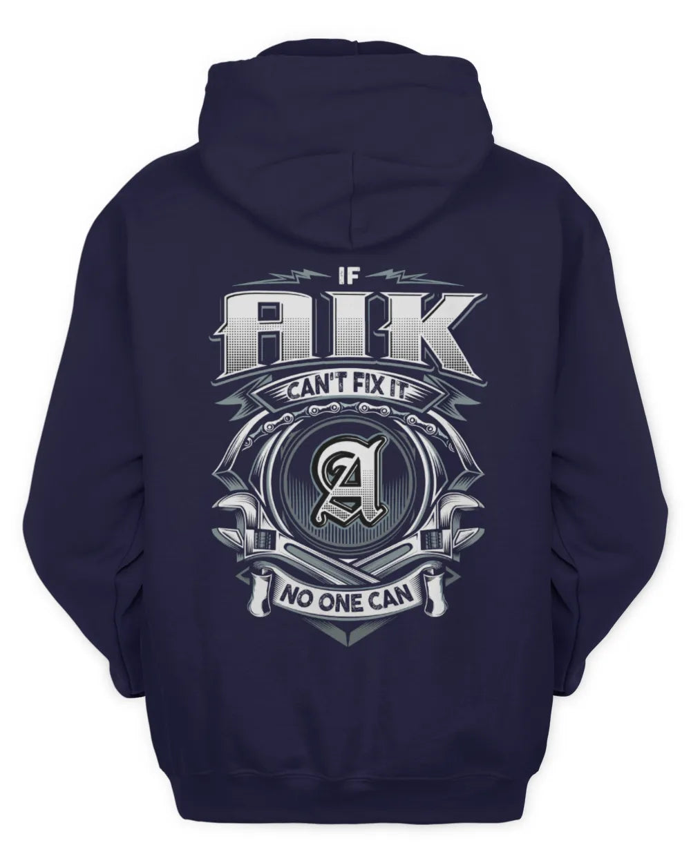 AIK AP81-K4-626 - Personalized Ahmed Quote Apparel “If Ahmed Can't Fix It, No One Can” - Unisex Hoodie - Navy
