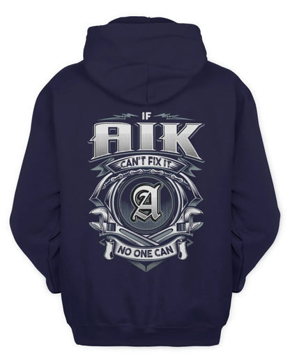 AIK AP81-K4-626 - Personalized Ahmed Quote Apparel “If Ahmed Can't Fix It, No One Can” - Unisex Hoodie - Navy