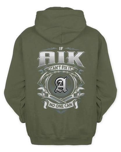 AIK AP81-K4-626 - Personalized Ahmed Quote Apparel “If Ahmed Can't Fix It, No One Can” - Unisex Hoodie - Military Green