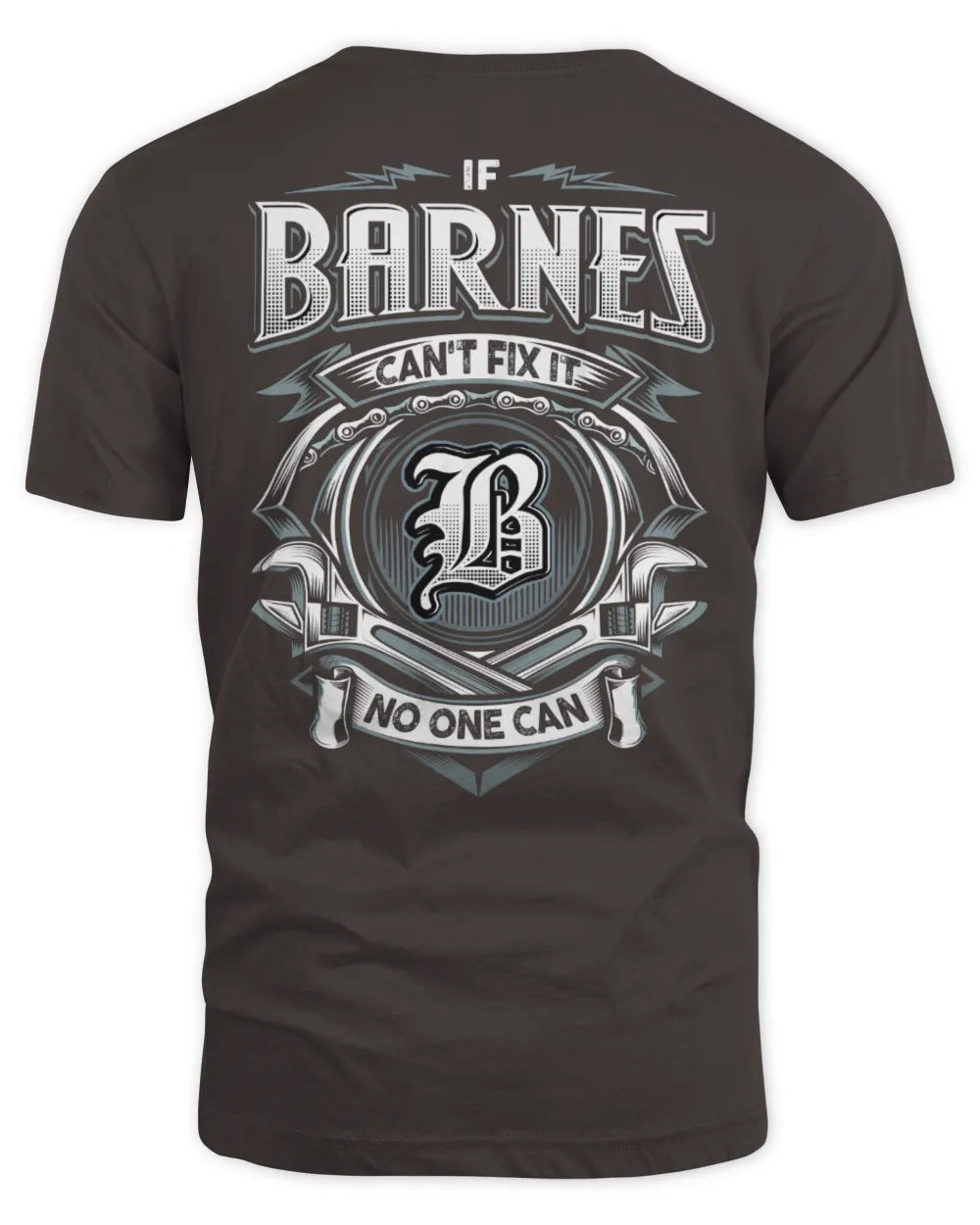 BARNES AP81-K4-626 - Personalized Ahmed Quote Apparel “If Ahmed Can't Fix It, No One Can” - Unisex Standard T-Shirt - Dark Chocolate