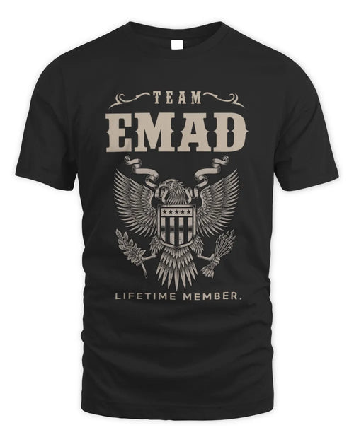 EMAD TP06-K82 – Personalized Classic Style Apparel “Team NAME Lifetime Member” - Unisex Standard T-Shirt - Black