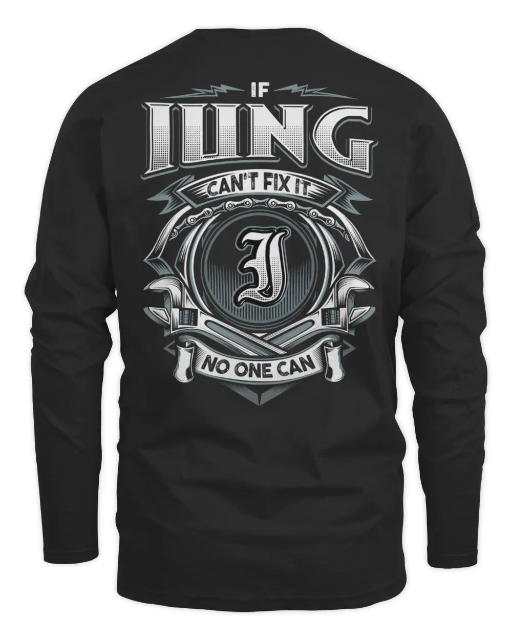 IUNG AP81-K4-626 - Personalized Ahmed Quote Apparel “If Ahmed Can't Fix It, No One Can” - Men's Long Sleeved T-Shirt - Black
