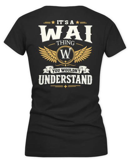 WAI KT06-M008 It’s a [NAME] Thing – You Wouldn’t Understand | Personalized Vintage T-Shirt - Women's V-Neck T-Shirt - Black