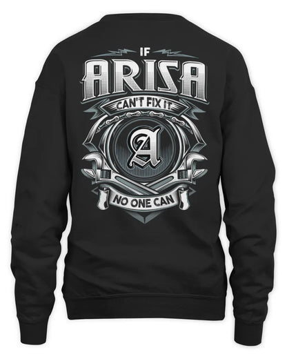 ARISA AP81-K4-626 - Personalized Ahmed Quote Apparel “If Ahmed Can't Fix It, No One Can” - Unisex Sweatshirt - Black