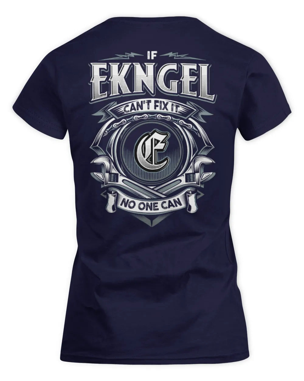 EKNGEL AP81-K4-626 - Personalized Ahmed Quote Apparel “If Ahmed Can't Fix It, No One Can” - Women's Standard T-Shirt - Navy