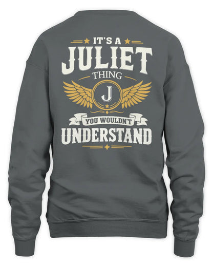 JULIET KT06-M008 It’s a [NAME] Thing – You Wouldn’t Understand | Personalized Vintage T-Shirt - Unisex Sweatshirt - Charcoal