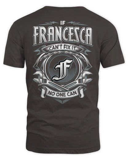 FRANCESCA AP81-K4-626 - Personalized Ahmed Quote Apparel “If Ahmed Can't Fix It, No One Can” - Unisex Standard T-Shirt - Dark Chocolate