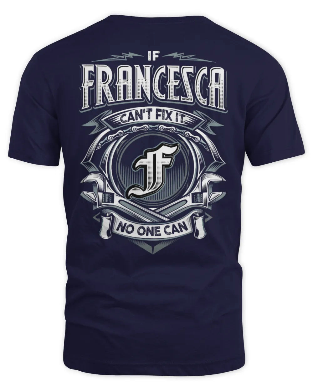 FRANCESCA AP81-K4-626 - Personalized Ahmed Quote Apparel “If Ahmed Can't Fix It, No One Can” - Unisex Standard T-Shirt - Navy