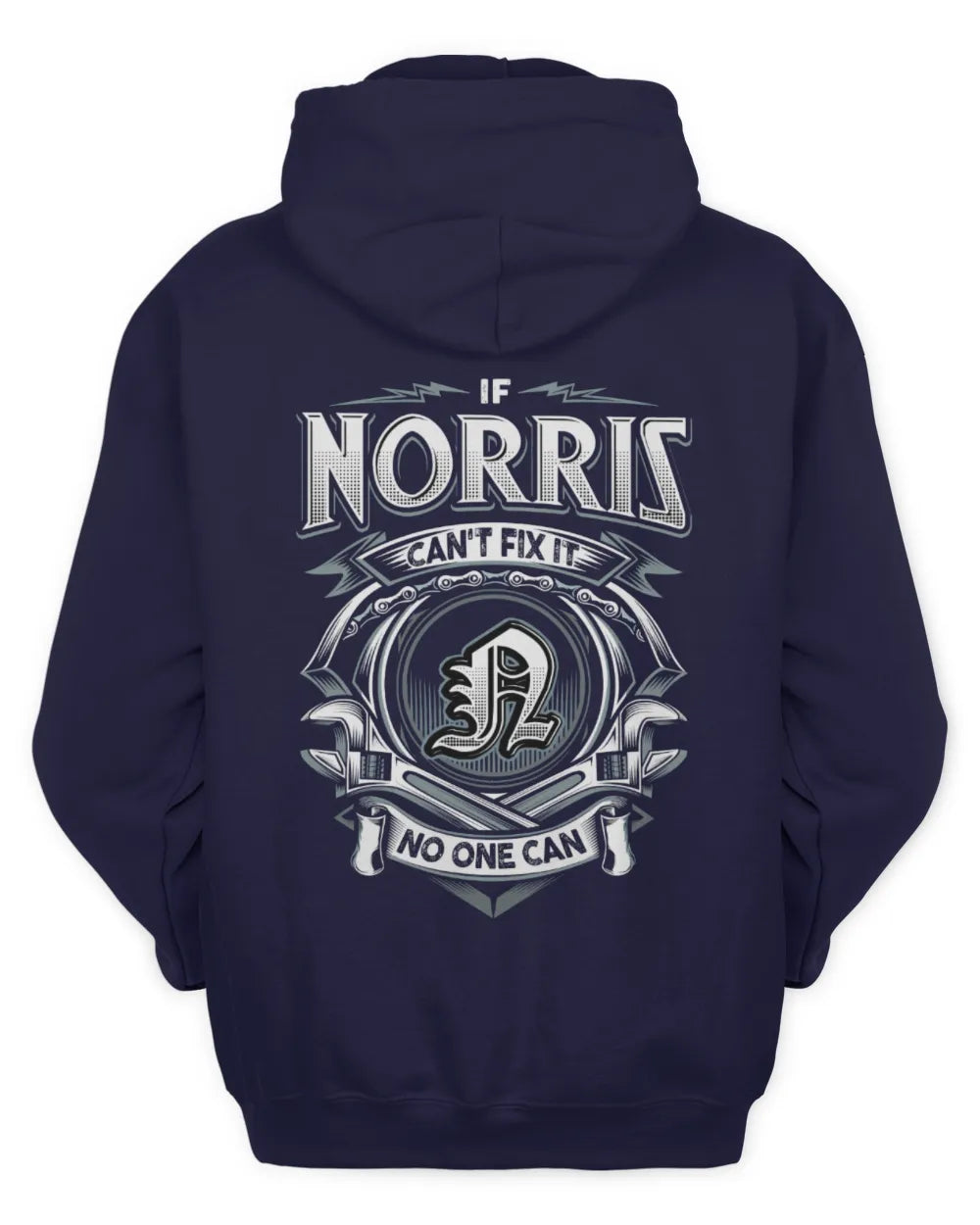 NORRIS AP81-K4-626 - Personalized Ahmed Quote Apparel “If Ahmed Can't Fix It, No One Can” - Unisex Hoodie - Navy