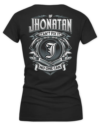 JHONATAN AP81-K4-626 - Personalized Ahmed Quote Apparel “If Ahmed Can't Fix It, No One Can” - Women's V-Neck T-Shirt - Black