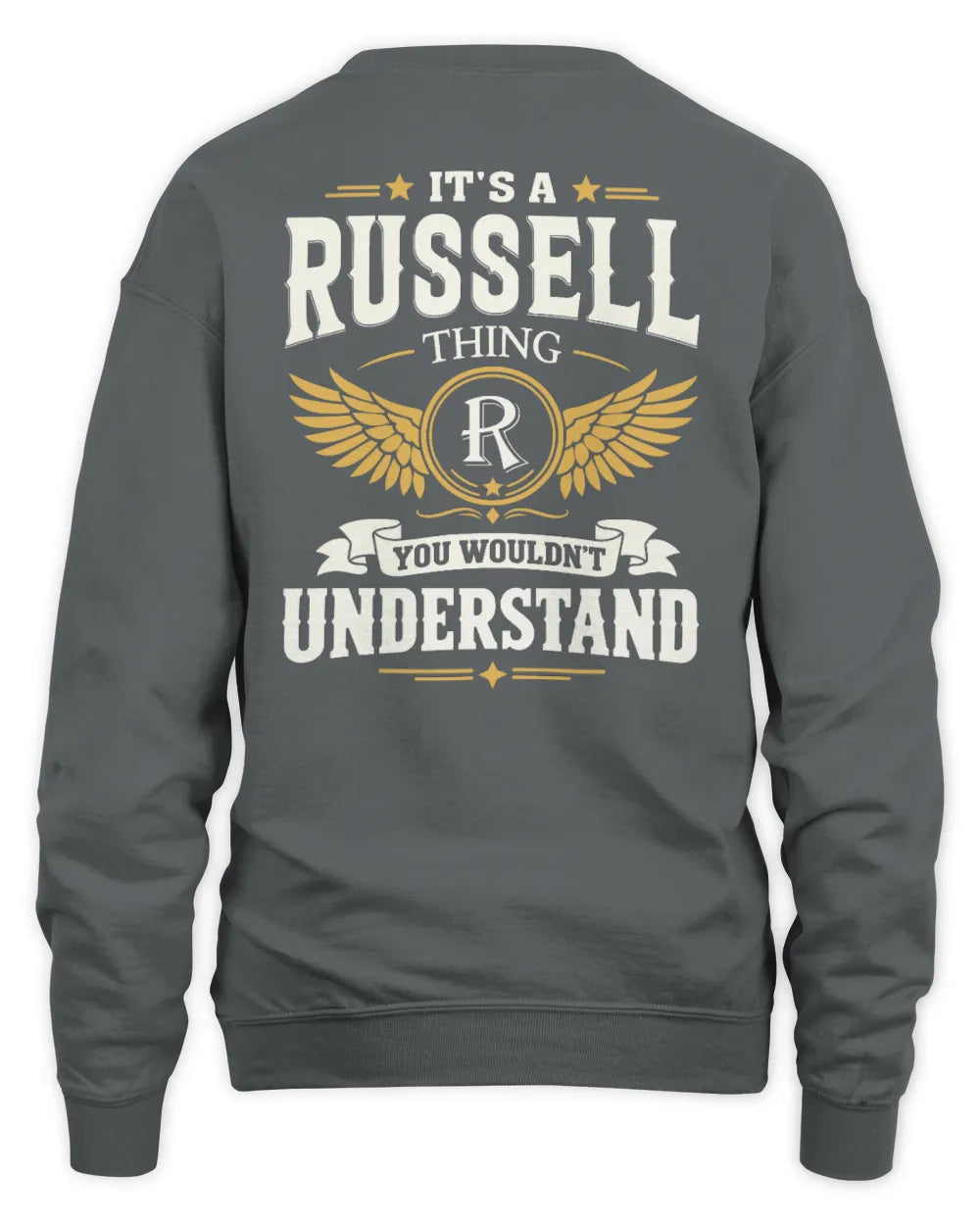 RUSSELL KT06-M008 It’s a [NAME] Thing – You Wouldn’t Understand | Personalized Vintage T-Shirt - Unisex Sweatshirt - Charcoal