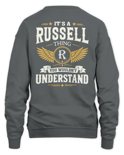 RUSSELL KT06-M008 It’s a [NAME] Thing – You Wouldn’t Understand | Personalized Vintage T-Shirt - Unisex Sweatshirt - Charcoal