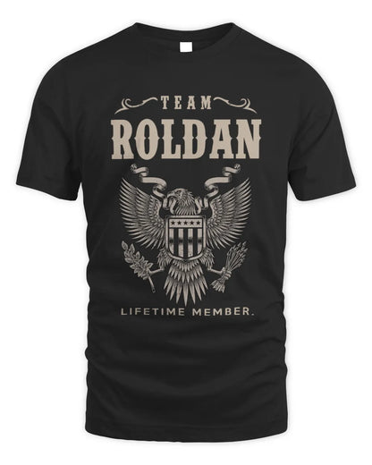 ROLDAN TP06-K82 – Personalized Classic Style Apparel “Team NAME Lifetime Member” - Unisex Standard T-Shirt - Black