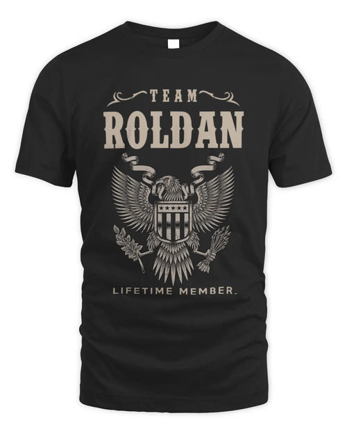 ROLDAN TP06-K82 – Personalized Classic Style Apparel “Team NAME Lifetime Member” - Unisex Standard T-Shirt - Black