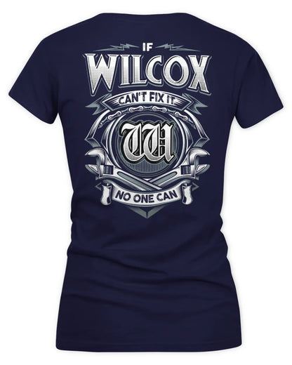 WILCOX AP81-K4-626 - Personalized Ahmed Quote Apparel “If Ahmed Can't Fix It, No One Can” - Women's V-Neck T-Shirt - Navy