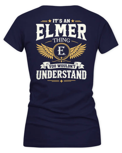 ELMER KT06-M008 It’s a [NAME] Thing – You Wouldn’t Understand | Personalized Vintage T-Shirt - Women's V-Neck T-Shirt - Navy
