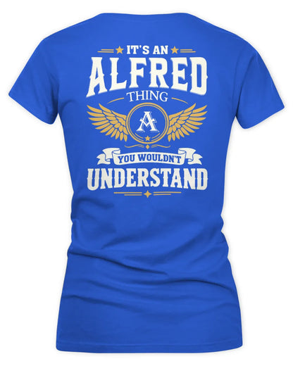 ALFRED KT06-M008 It’s a [NAME] Thing – You Wouldn’t Understand | Personalized Vintage T-Shirt - Women's V-Neck T-Shirt - Royal