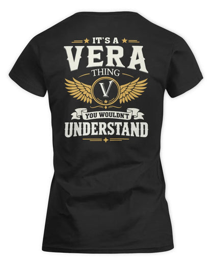 VERA KT06-M008 It’s a [NAME] Thing – You Wouldn’t Understand | Personalized Vintage T-Shirt - Women's Standard T-Shirt - Black