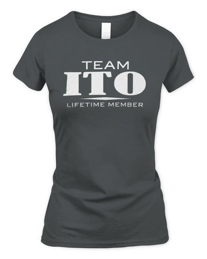 ITO BL62-K4-128 - Personalized “Team NAME Lifetime Member” - Women's Standard T-Shirt - Charcoal
