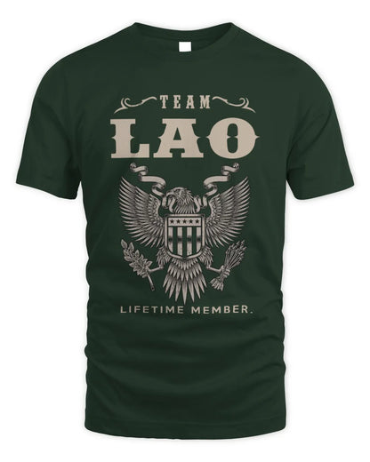 LAO TP06-K82 – Personalized Classic Style Apparel “Team NAME Lifetime Member” - Unisex Standard T-Shirt - Forest Green