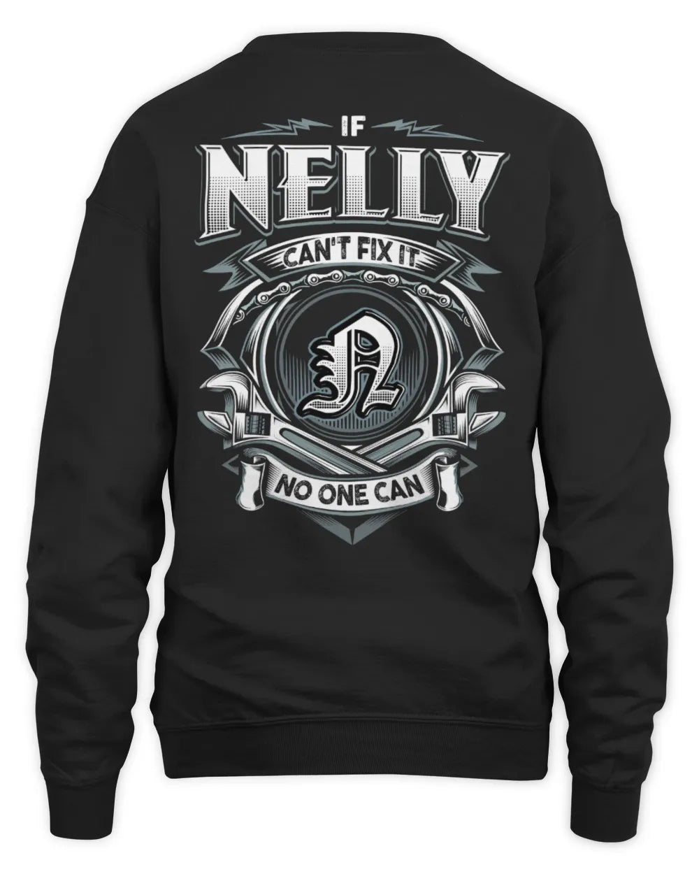 NELLY AP81-K4-626 - Personalized Ahmed Quote Apparel “If Ahmed Can't Fix It, No One Can” - Unisex Sweatshirt - Black