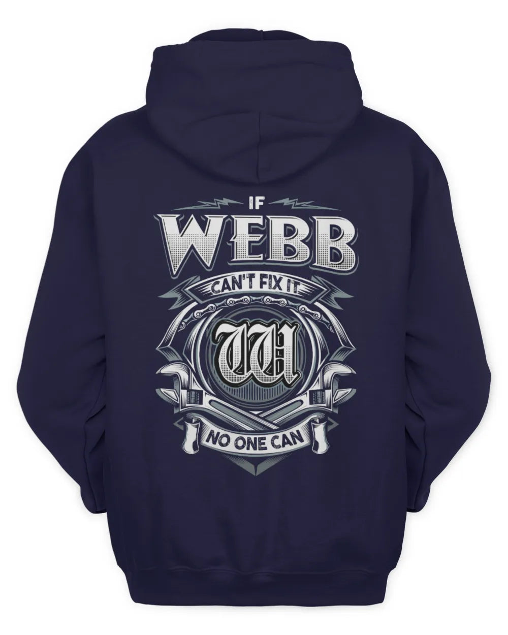 WEBB AP81-K4-626 - Personalized Ahmed Quote Apparel “If Ahmed Can't Fix It, No One Can” - Unisex Hoodie - Navy