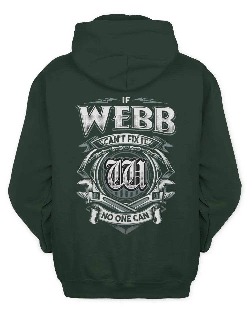 WEBB AP81-K4-626 - Personalized Ahmed Quote Apparel “If Ahmed Can't Fix It, No One Can” - Unisex Hoodie - Forest Green