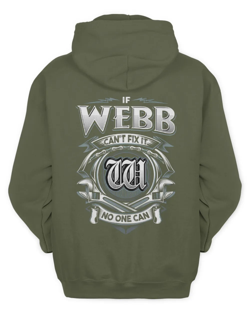 WEBB AP81-K4-626 - Personalized Ahmed Quote Apparel “If Ahmed Can't Fix It, No One Can” - Unisex Hoodie - Military Green