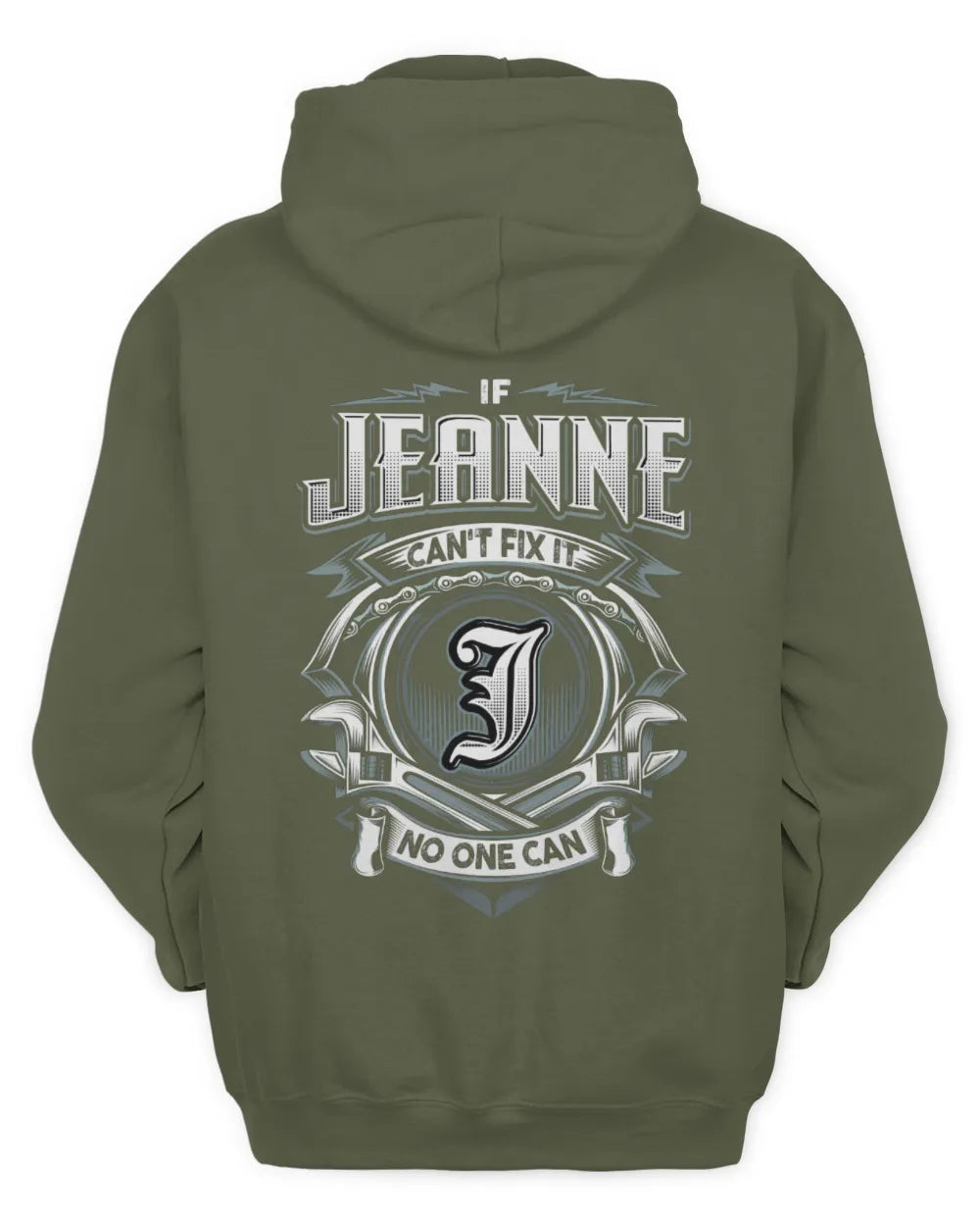 JEANNE AP81-K4-626 - Personalized Ahmed Quote Apparel “If Ahmed Can't Fix It, No One Can” - Unisex Hoodie - Military Green