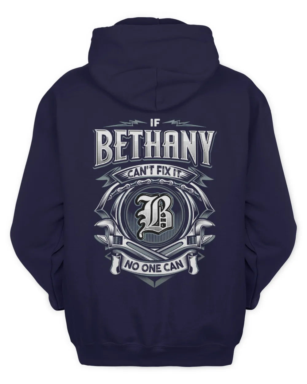 BETHANY AP81-K4-626 - Personalized Ahmed Quote Apparel “If Ahmed Can't Fix It, No One Can” - Unisex Hoodie - Navy