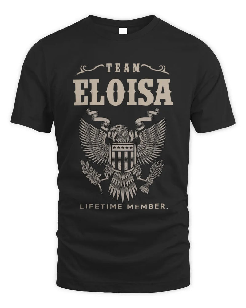 ELOISA TP06-K82 – Personalized Classic Style Apparel “Team NAME Lifetime Member” - Unisex Standard T-Shirt - Black