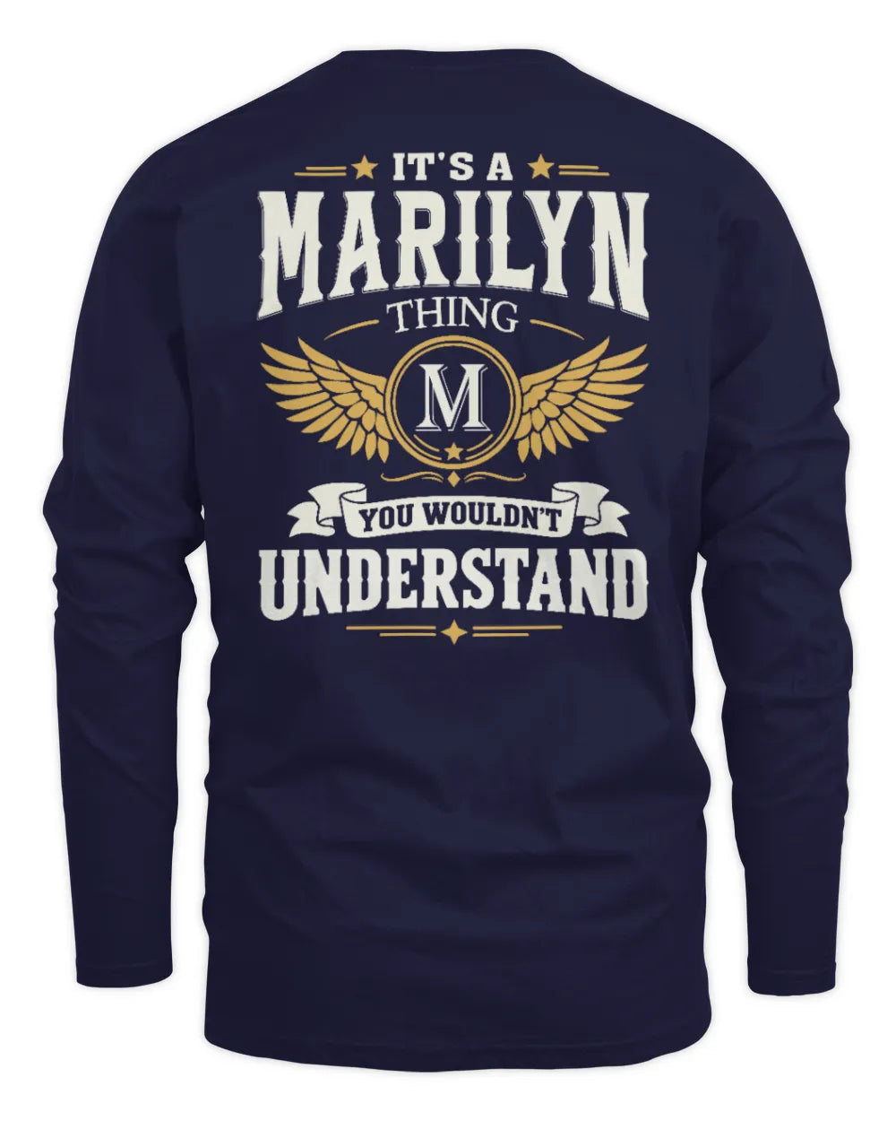 MARILYN KT06-M008 It’s a [NAME] Thing – You Wouldn’t Understand | Personalized Vintage T-Shirt - Men's Long Sleeved T-Shirt - Navy