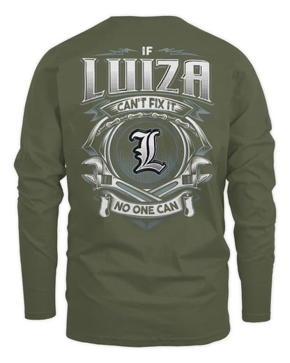 LUIZA AP81-K4-626 - Personalized Ahmed Quote Apparel “If Ahmed Can't Fix It, No One Can” - Men's Long Sleeved T-Shirt - Military Green