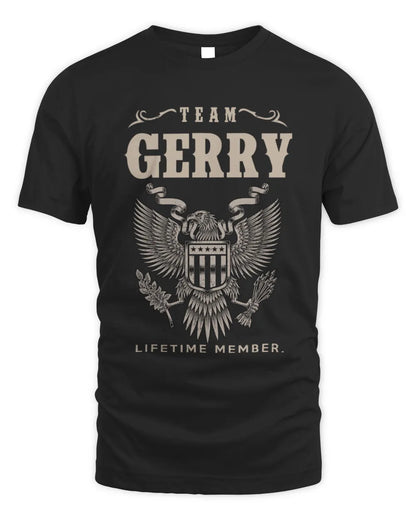 GERRY TP06-K82 – Personalized Classic Style Apparel “Team NAME Lifetime Member” - Unisex Standard T-Shirt - Black